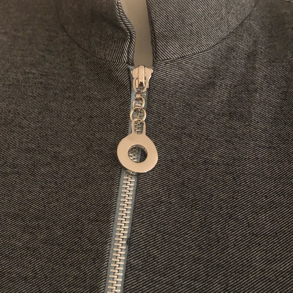 Stretch denim peplum jacket and trumpet skirt - Picture 6 of 7